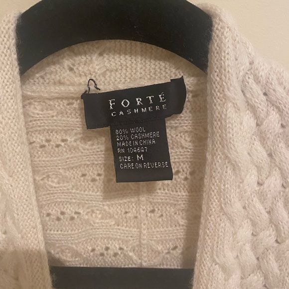 Forte Cashmere Cream Cardigan - Picture 4 of 4